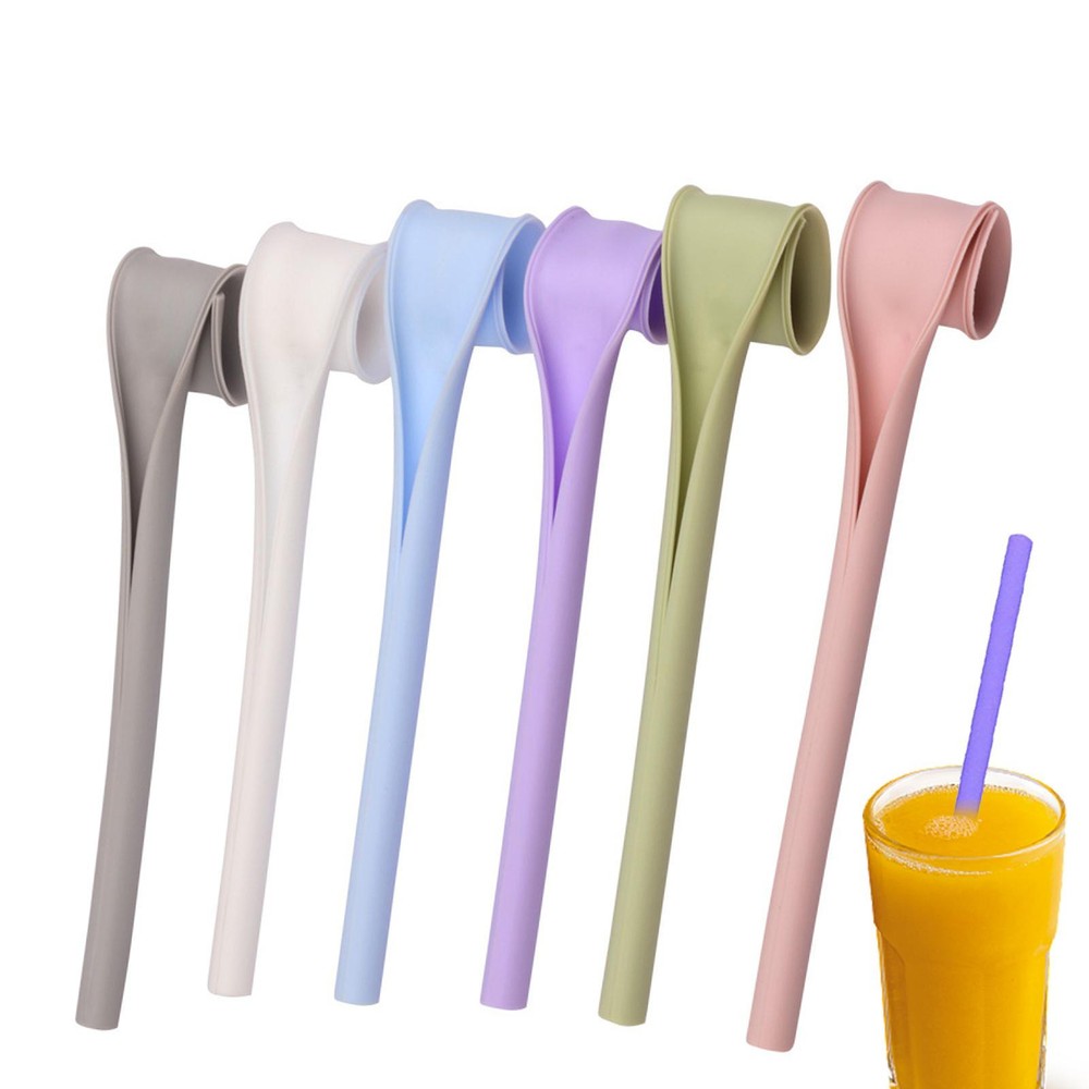 Reusable Premium Silicone Straws Openable Food Grade Drinking Straw Hot Cold