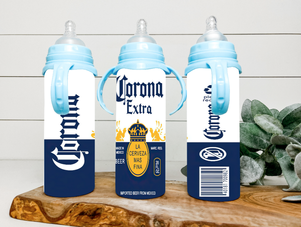 Funny Corona Extra Design 8oz Custom Baby Bottle