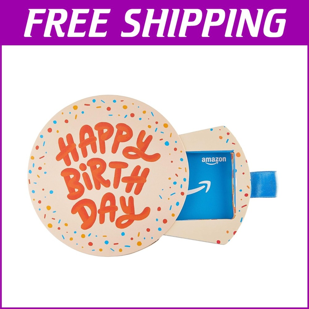 Elegant Birthday Cake Pop-Up Gift Card Box with No Expiry  -image