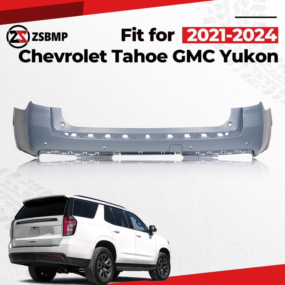 For 2021-2024 Chevrolet Tahoe GMC Yukon Primed Rear Upper Bumper Cover 87814042
