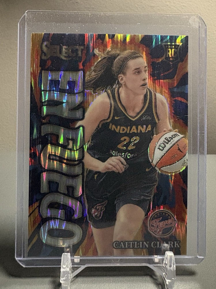 2024 Panini Select WNBA - En Fuego Flash Prizm #14 Caitlin Clark (RC)