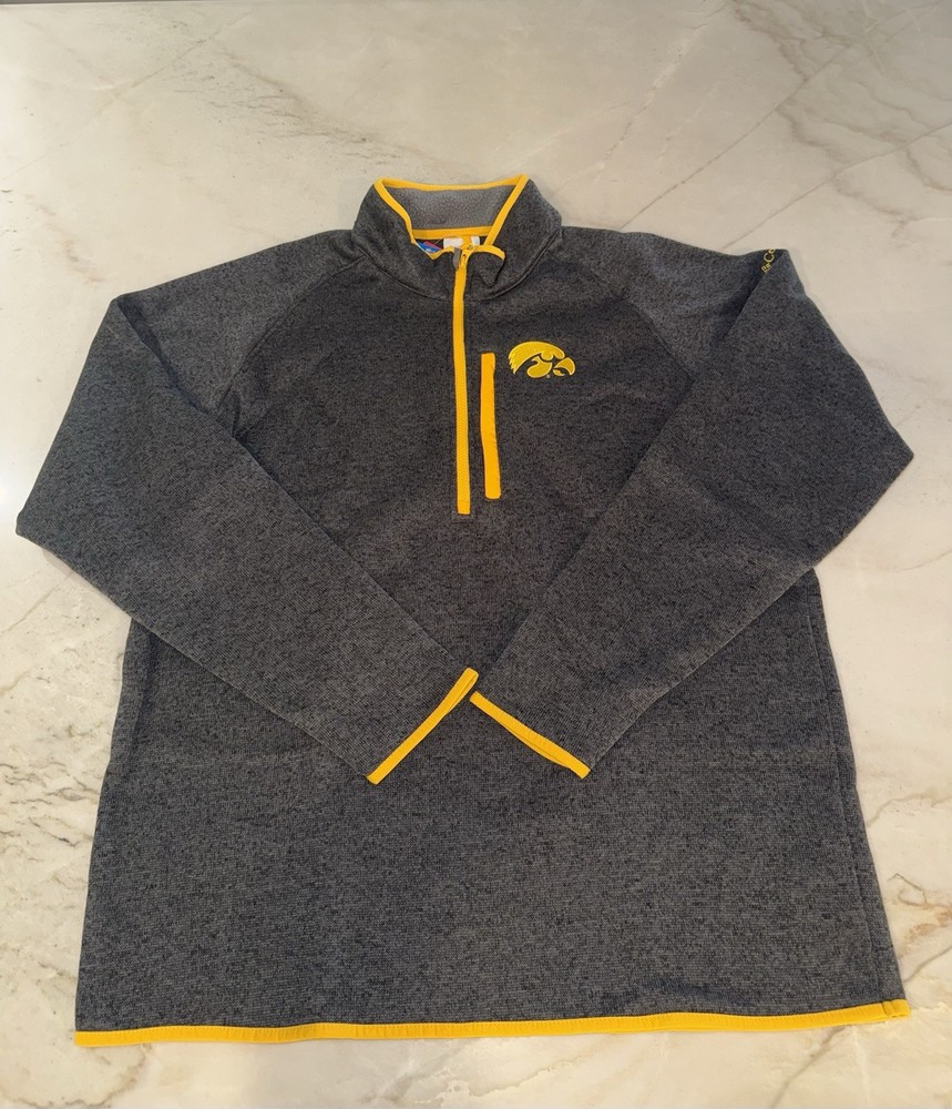 Iowa Hawkeyes Columbia Flanker II Full Zip Jacket Charcoal Gray NWT Size XL
