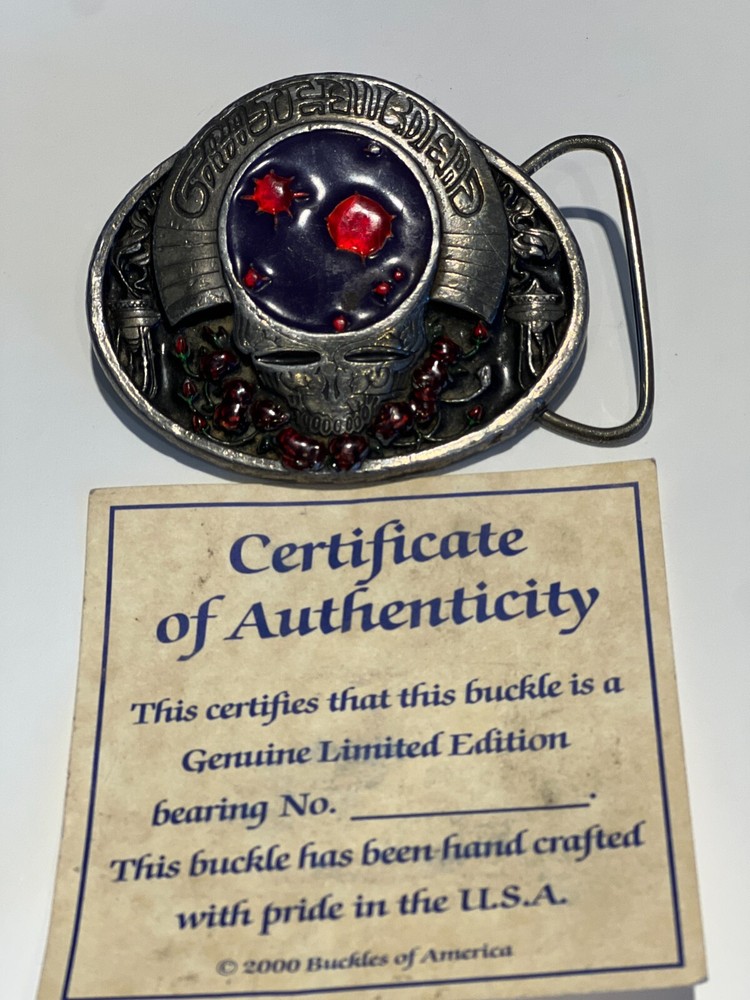 Grateful Dead 1992 Limited Edition Belt Buckles Save Your Face #0595 & #2174
