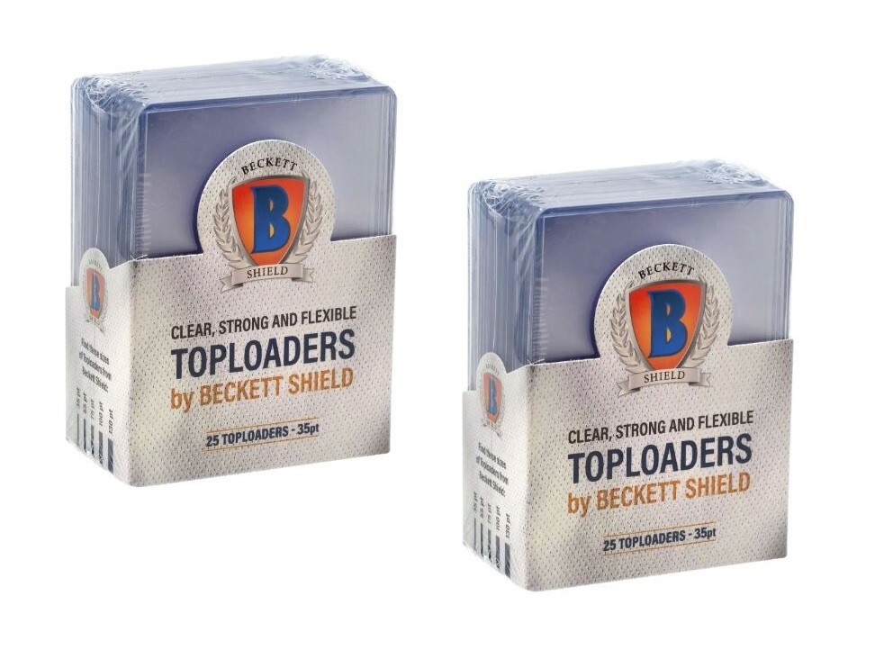 50-Count Beckett Shield Top Load Card Holders – 2 Packs of Regular Size Toploaders