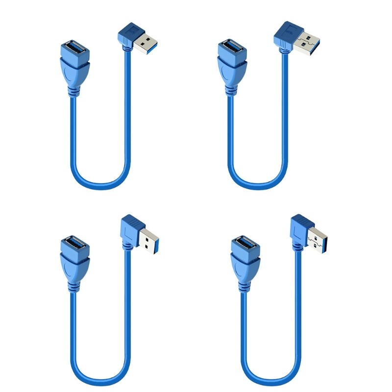 USB 3.0 Right Angle Extension Cable Male to Female 90 Degree