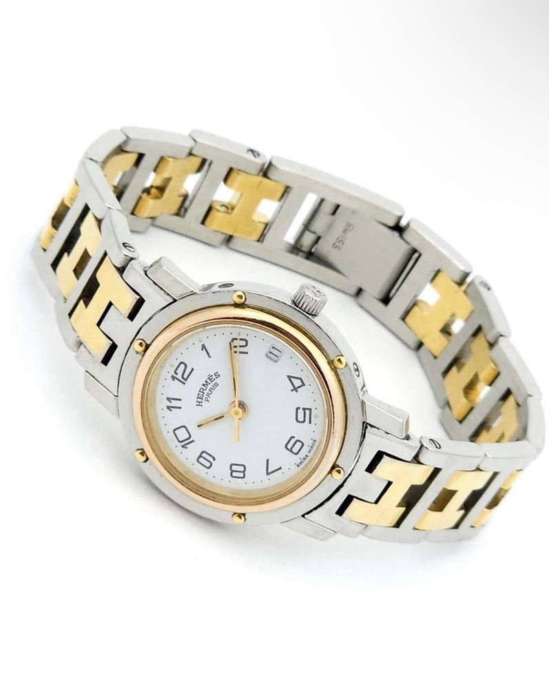Hermès Clipper Two-Tone Stainless Steel Women's PM Watch