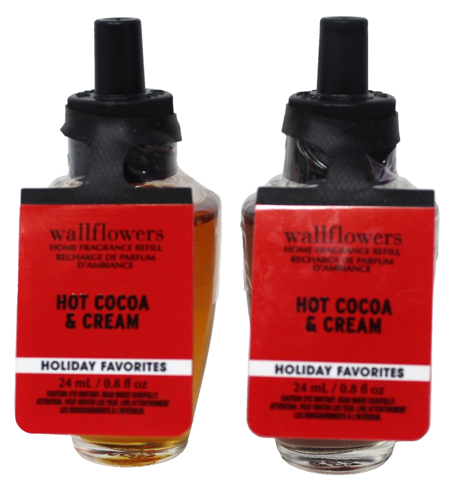 Bath & Body Works Hot Cocoa & Cream Wallflower Refill Bulbs Pack of 2