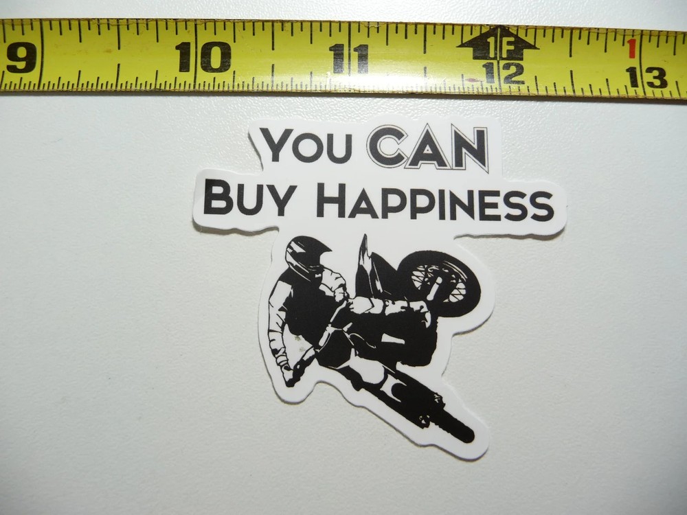 Dirt Bike Happiness Small Motocross Riding Motorcycle Sticker Decal