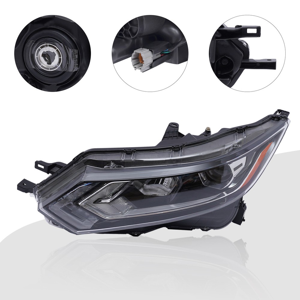 2020-2021 Nissan Rogue Sport Left Halogen Headlight Headlamp Black OEM Fit