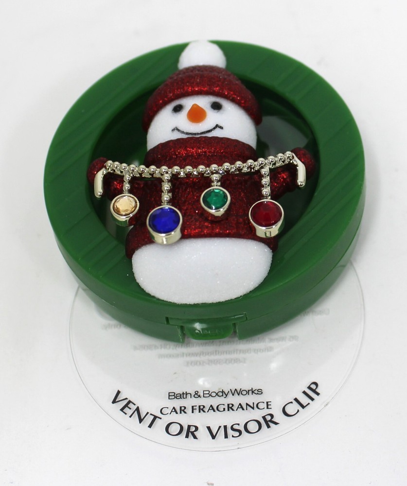 Bath & Body Works Snowman Christmas Lights Scentportable Visor or Vent Clip New