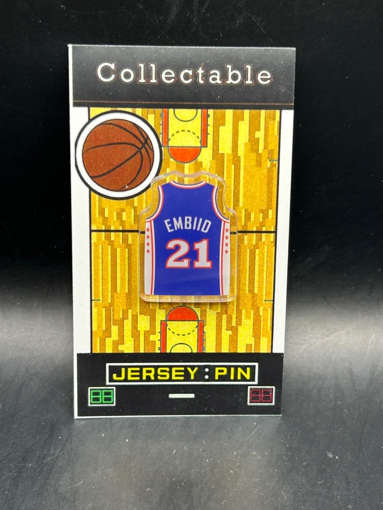 Joel Embiid Philadelphia 76ers jersey lapel pin - Classic SIXERS collectible memorabilia