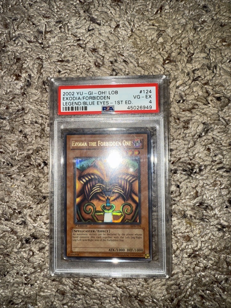 2002 Yu-Gi-Oh LOB 1st Edition Exodia PSA 4 Rare