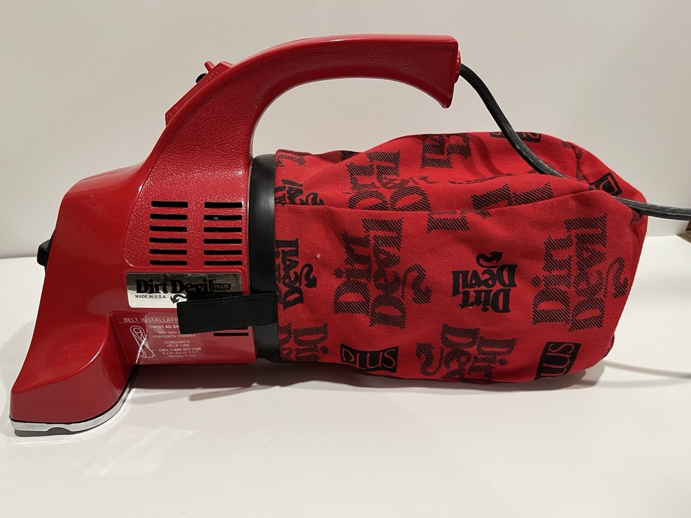 VTG Royal Dirt Devil PLUS Hand Vacuum Model 08130 Red Corded Tested Working