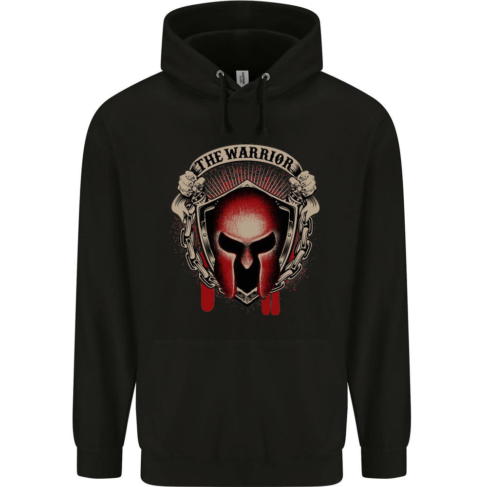 The Warrior Gym Spartan Helmet Bodybuilding Mens 80% Cotton Hoodie