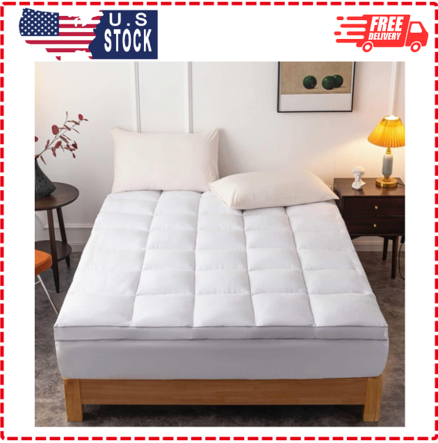 DROVAN Mattress Topper Queen Size Extra Thick Pillow Top Cooling Cover