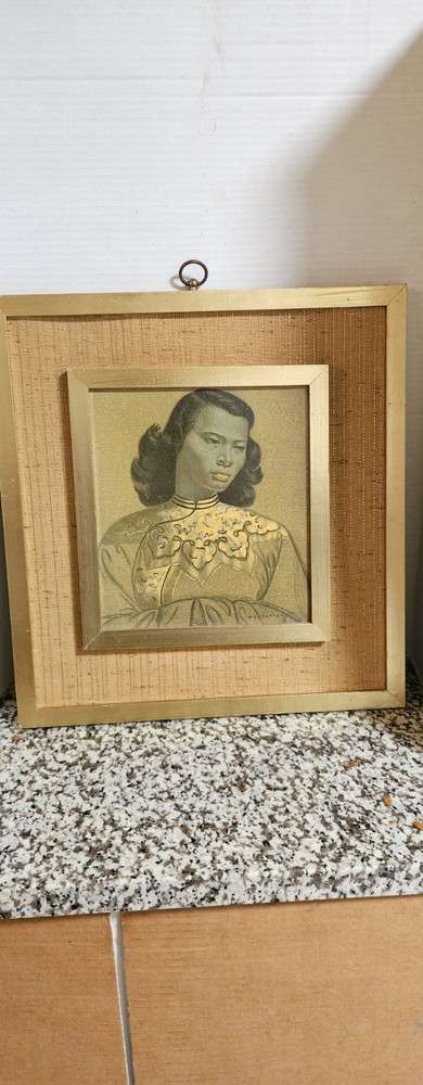 VTG 60s Vladimir Tretchikoff 16×17¼ The Chinese Girl Signed Great Vtg Condition.