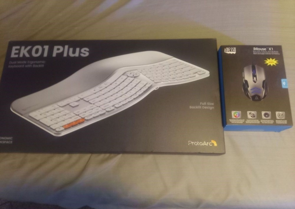 ProtoArc EK01-Plus Bluetooth Wireless Keyboard with Adesso iMouse X1 Combo