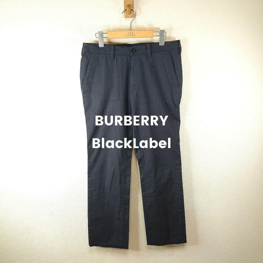 Burberry Black Label Straight Pants Check F/S from Japan