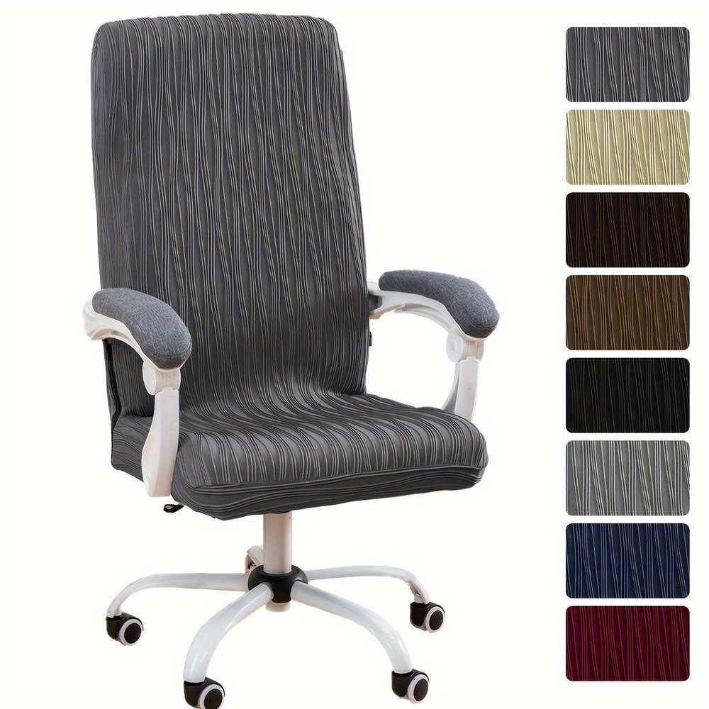 Modern high-back ergonomic office chair cover stretchy universal fit