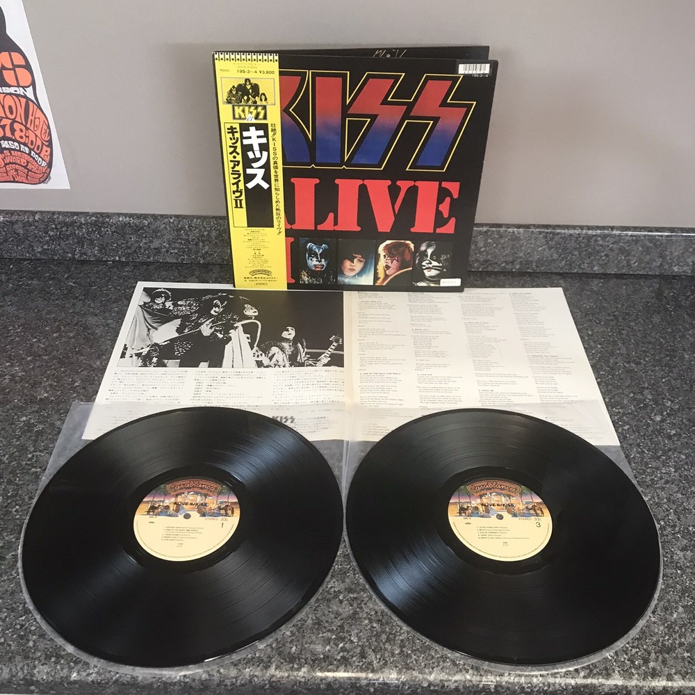 DOUBLE LP VINYL KISS ALBUM KISS ALIVE II 19S-3~4 JAPAN 2ND PRESS 1980 EX/EX+