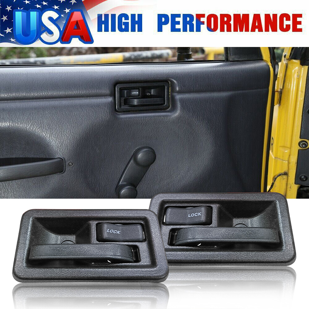Interior Door Handle Set LH RH Pair for 87-04 Jeep Wrangler