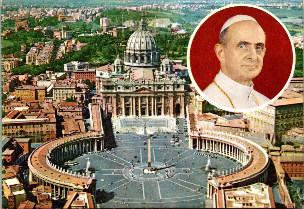 Postcard c1960 Saint Peter's Basilica Rome Italy