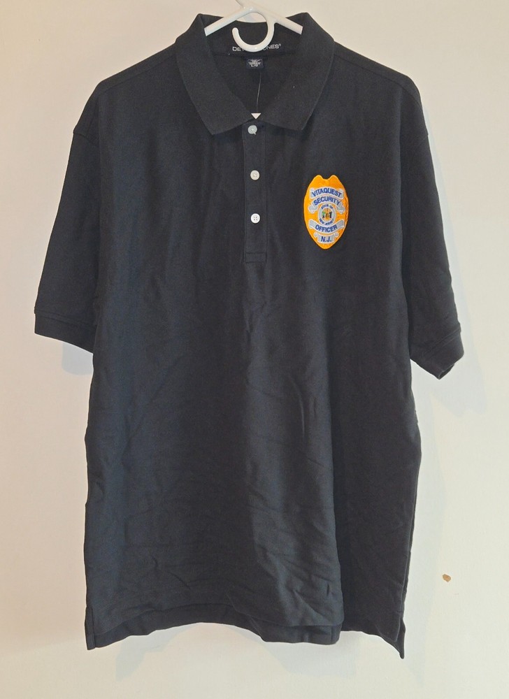 Devon & Jones Men’s NWT Polo Collared Dark Blue Short-Sleeve Shirt (Size L)