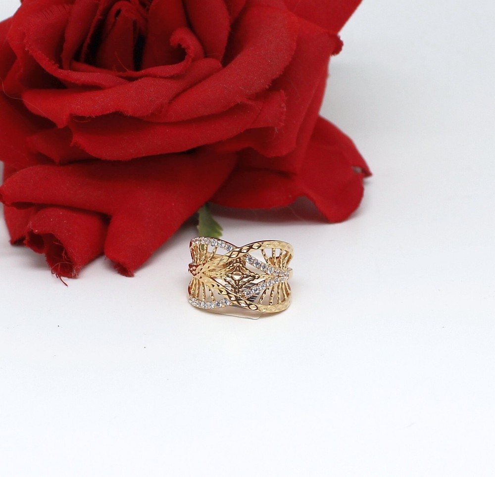 Sterling silver vermeil CZ ring size 9 5.55g benefits cat rescue NWT