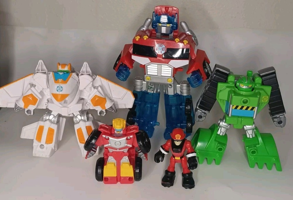 Transformers Rescue Bots 5-Pack Figures Lot Optimus Hotshot Cody Rescan Blades  