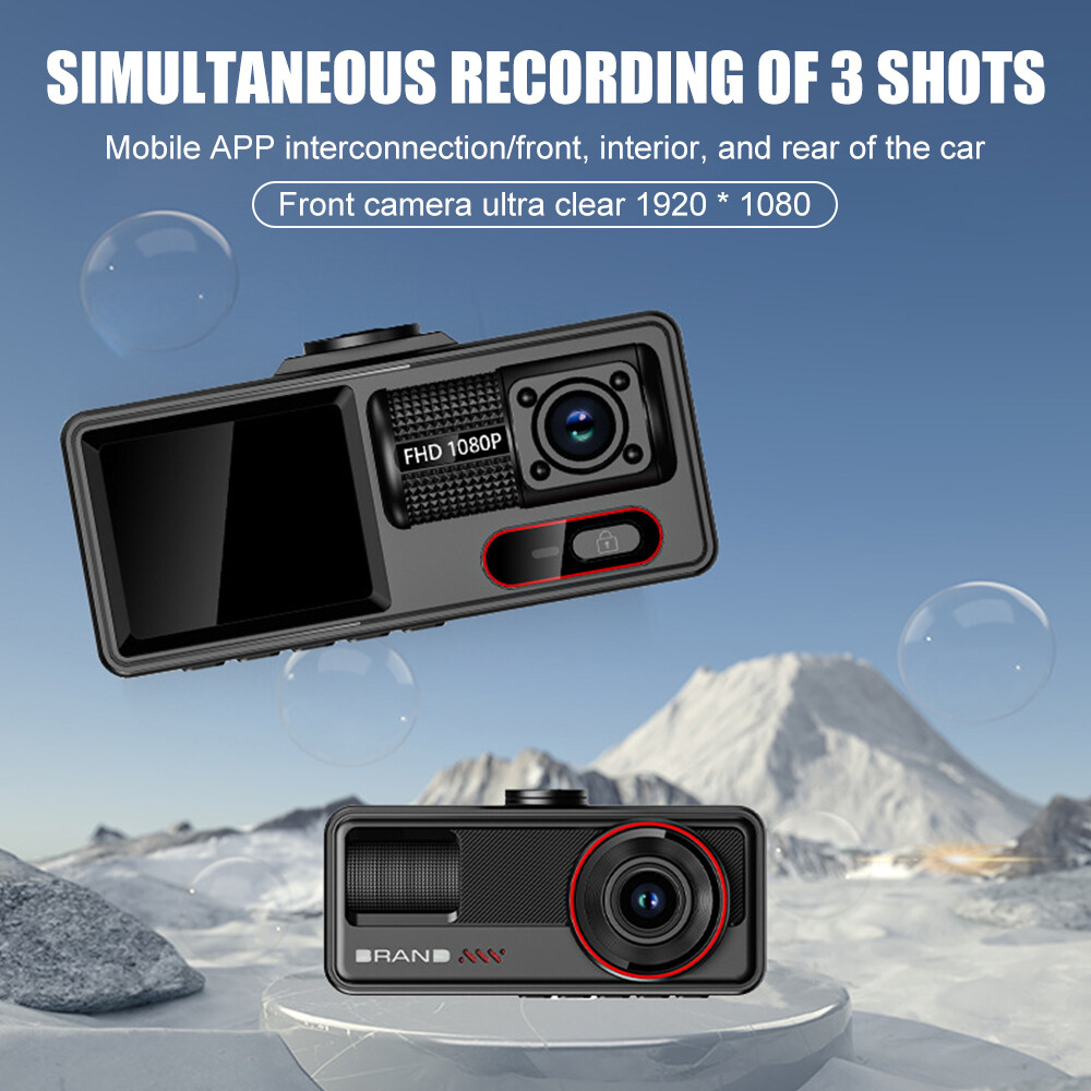 HD 1080P Dual Lens Dash Cam with Night Vision Front and Rear DVR Recorder