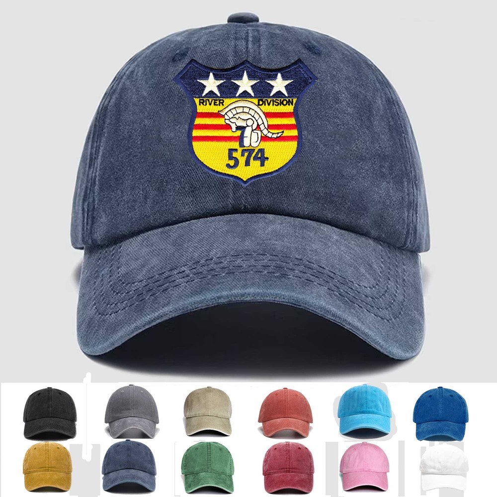 Custom Embroidered Hat RIVDIV 574 River Division, Veteran Cap, Trucker Hat, Gift