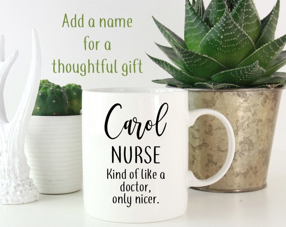 Personalised Nurse Mug Funny Nurse Gift Coffee Mug With Name Gift Ideas For