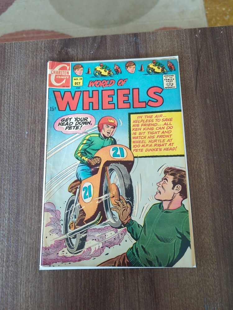 World of Wheels 28 Charlton Comics 1969 Vintage Car Adventure Comic