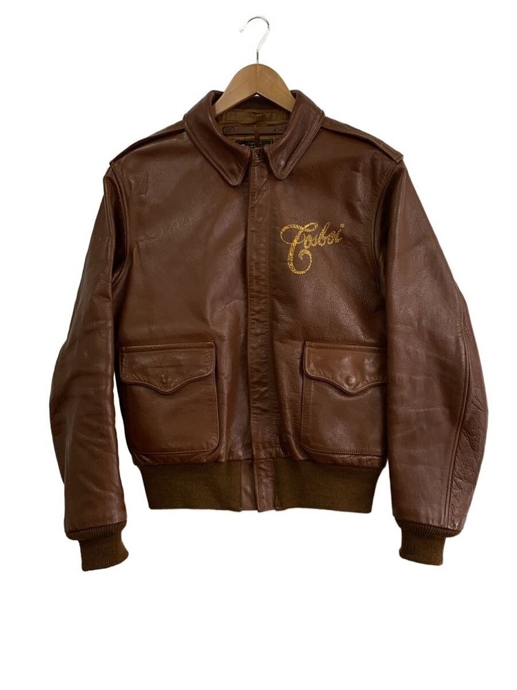 Real Mccoys Leather Jacket Blouson/38/Leather/Brw/Plain// 3369