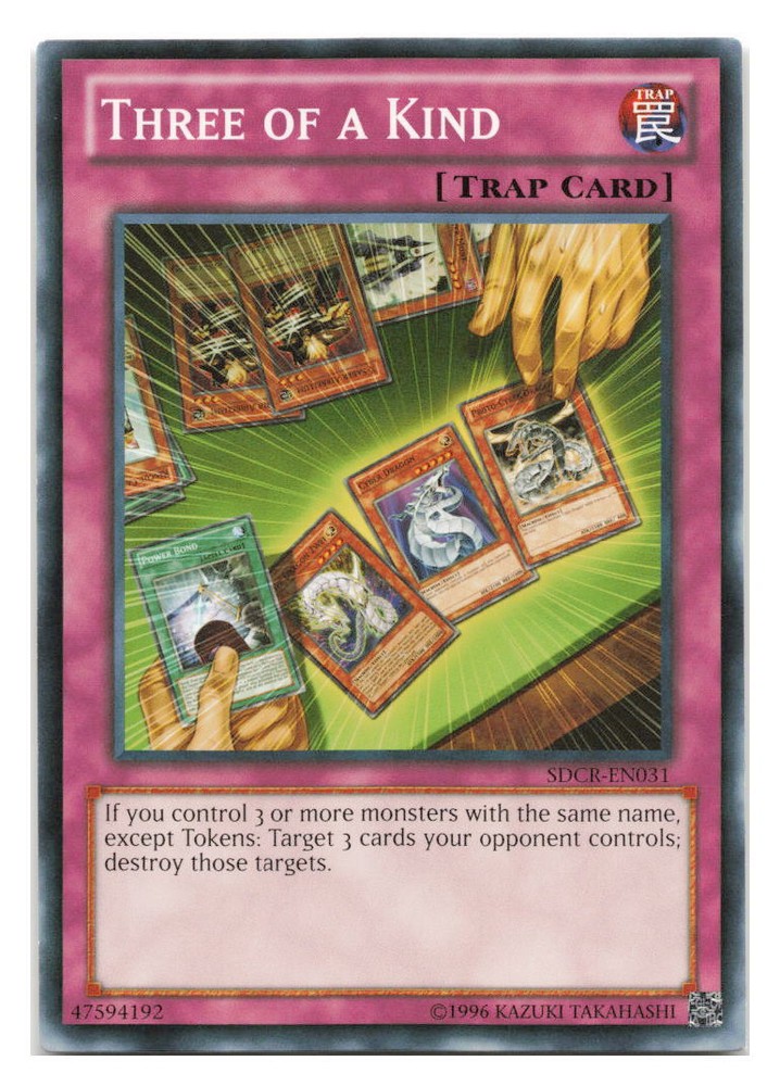 Three of a Kind SDCR-EN031 Cyber Dragon Revolution Structure Deck TCG