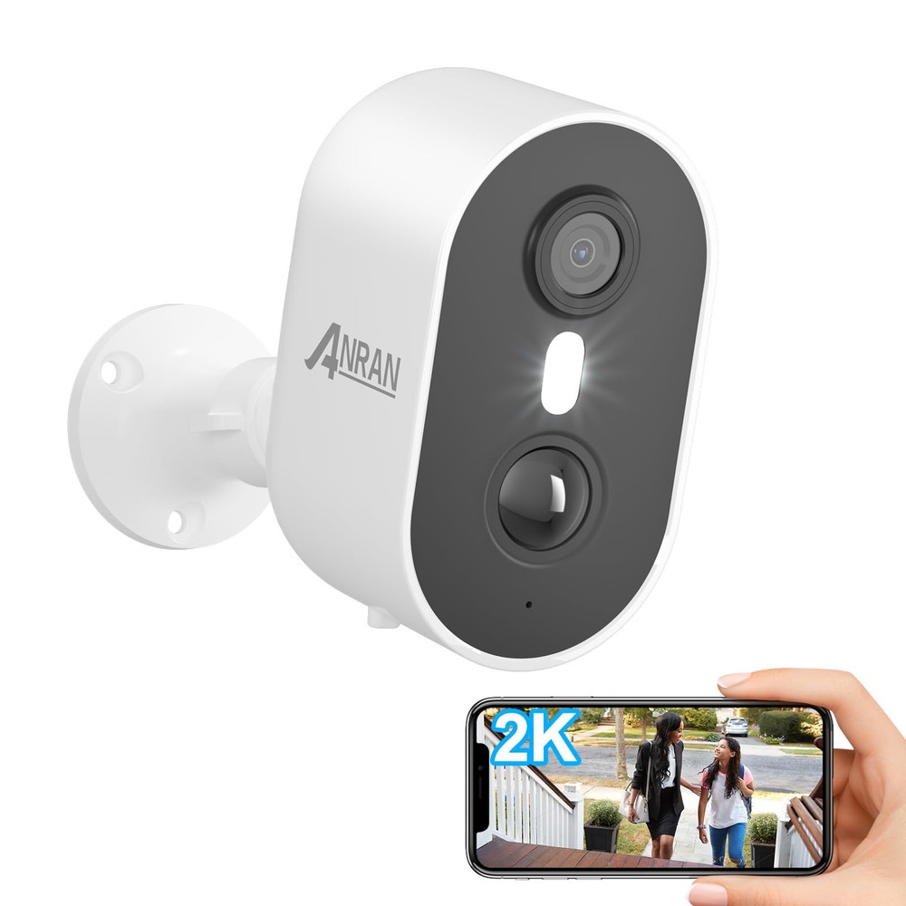 2K Wireless Outdoor Security Camera 3MP Battery Powered for Indoor Home