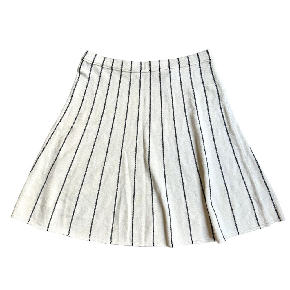 Theory Women's White Striped Mini Skirt - XS Preppy Tennis Luxury Old Money Style