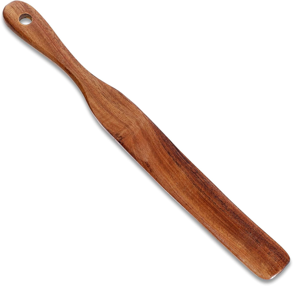 11-Inch Skinny Wooden Spurtle Sourdough Mixer & Bread Stirring Spatula