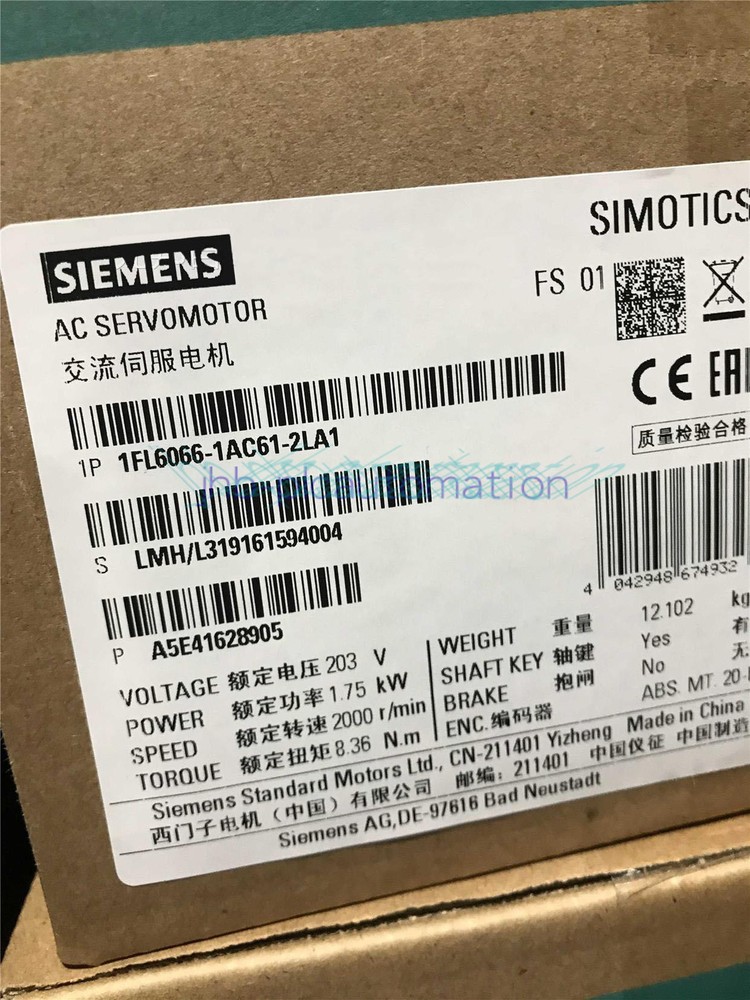 1PCS New 1FL6066-1AC61-2LA1 Siemens servo motor