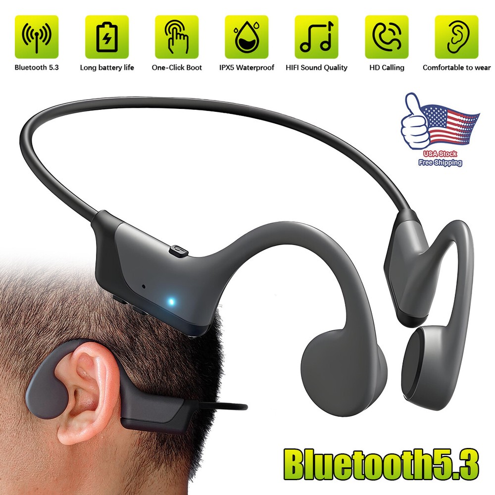 Bone Conduction Open-Ear Bluetooth Sport Headphones Premium Wireless Over -Ear