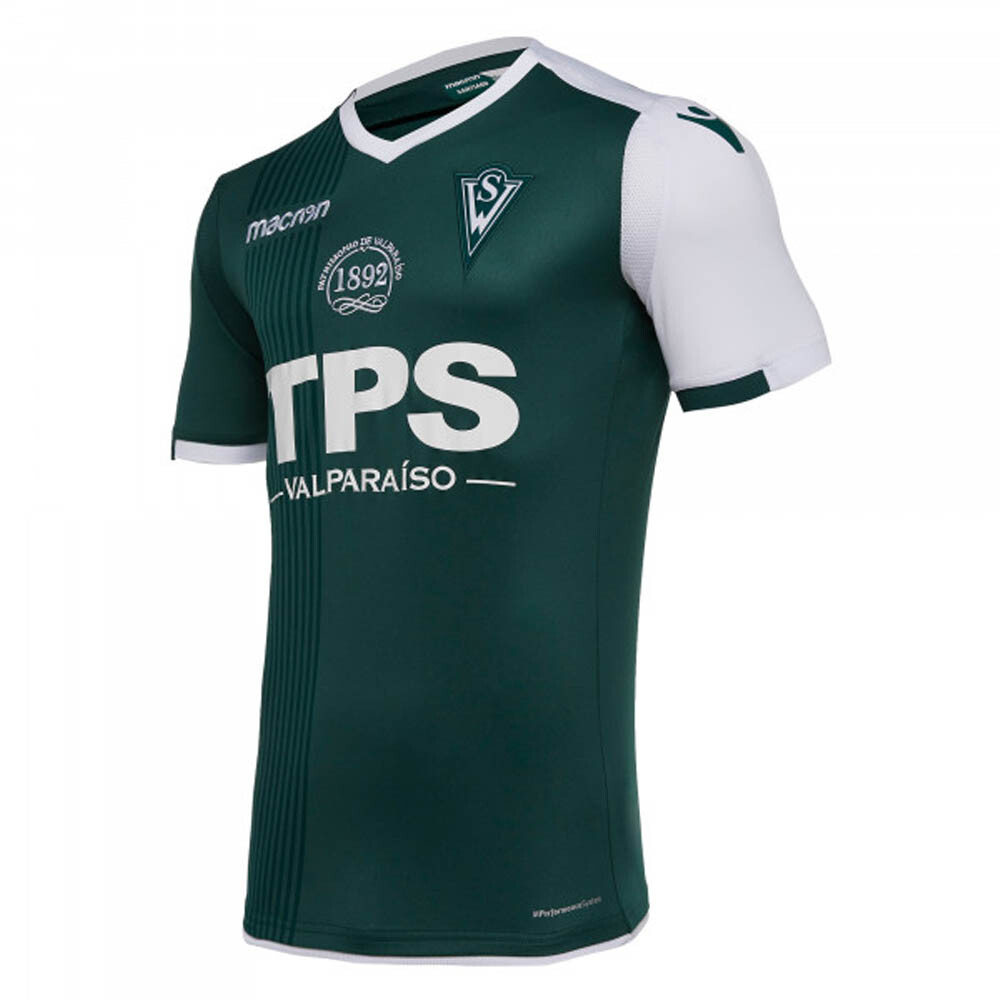 6913 Macron Santiago Wanderers Chile Home Match Jersey Men 2020 Chilean Football