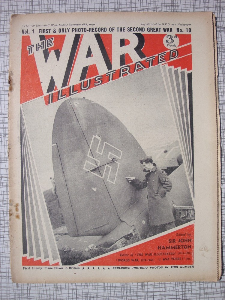 The War Illustrated #10 (Strasbourg, Junkers, U-Boat, RAF, Stuka, Rank Insignia)