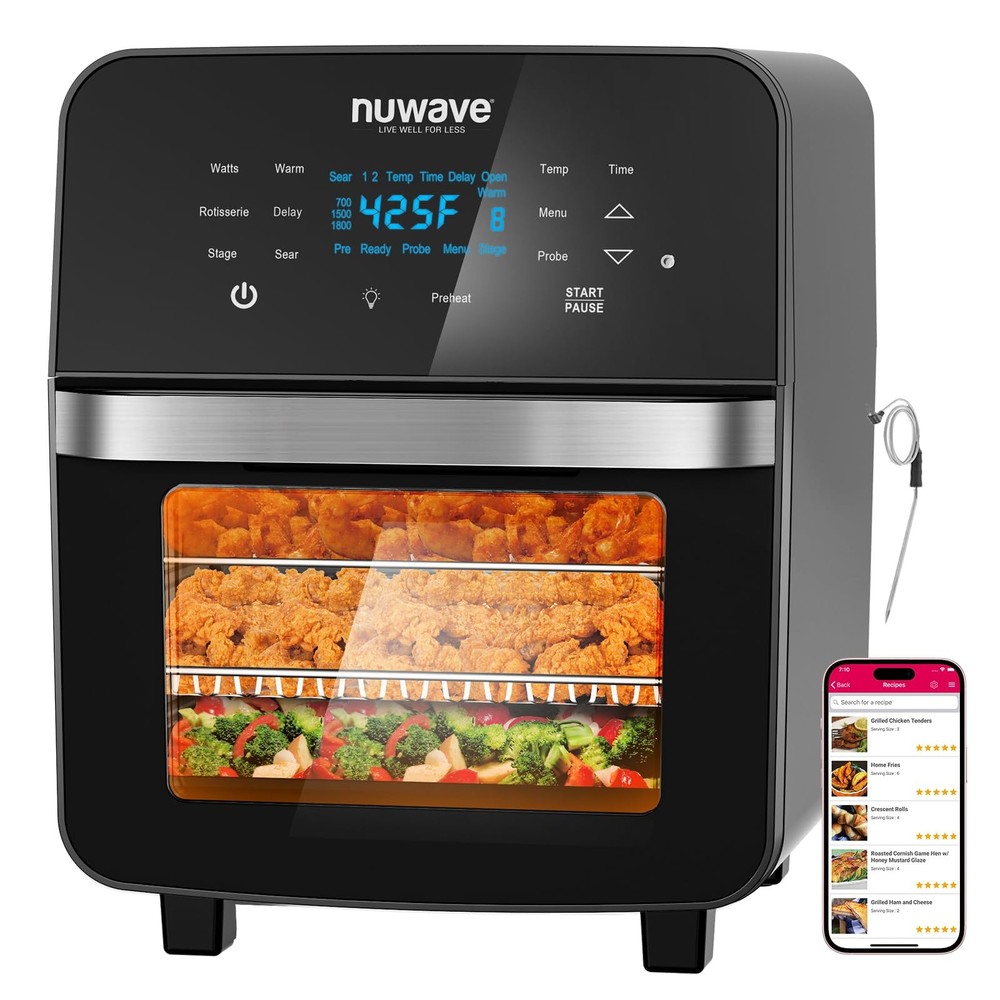 Brio 15.5Qt XL 10-in-1 Air Fryer Rotisserie Oven for Even Crispy Cooking