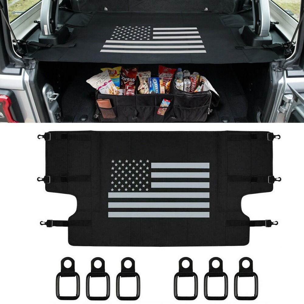 Rear Trunk Cargo Cover Luggage Shade For Jeep Wrangler JKU 2007-2018 4-Door