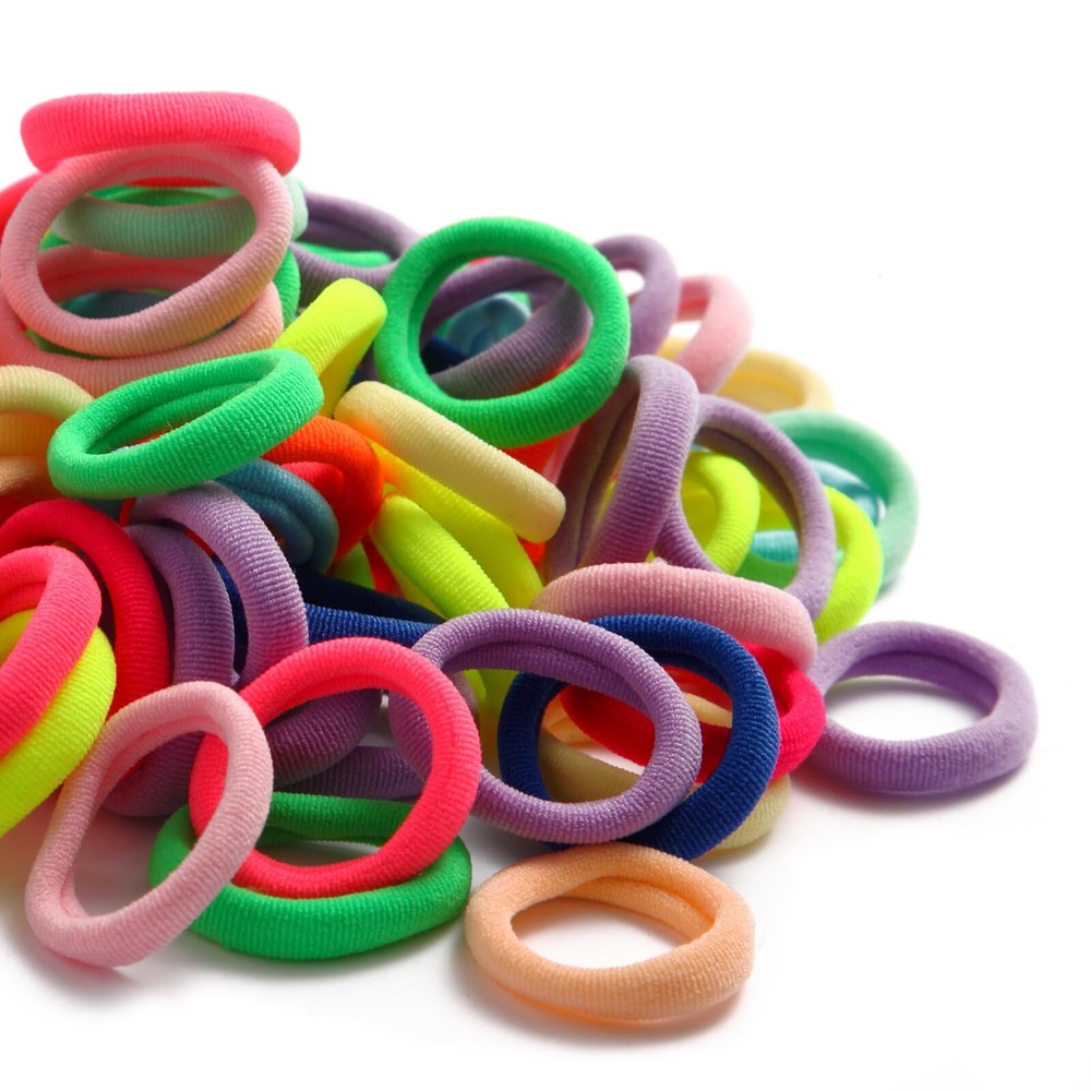 100 PCS Soft Baby Hair Ties - Gentle Elastics for Girls