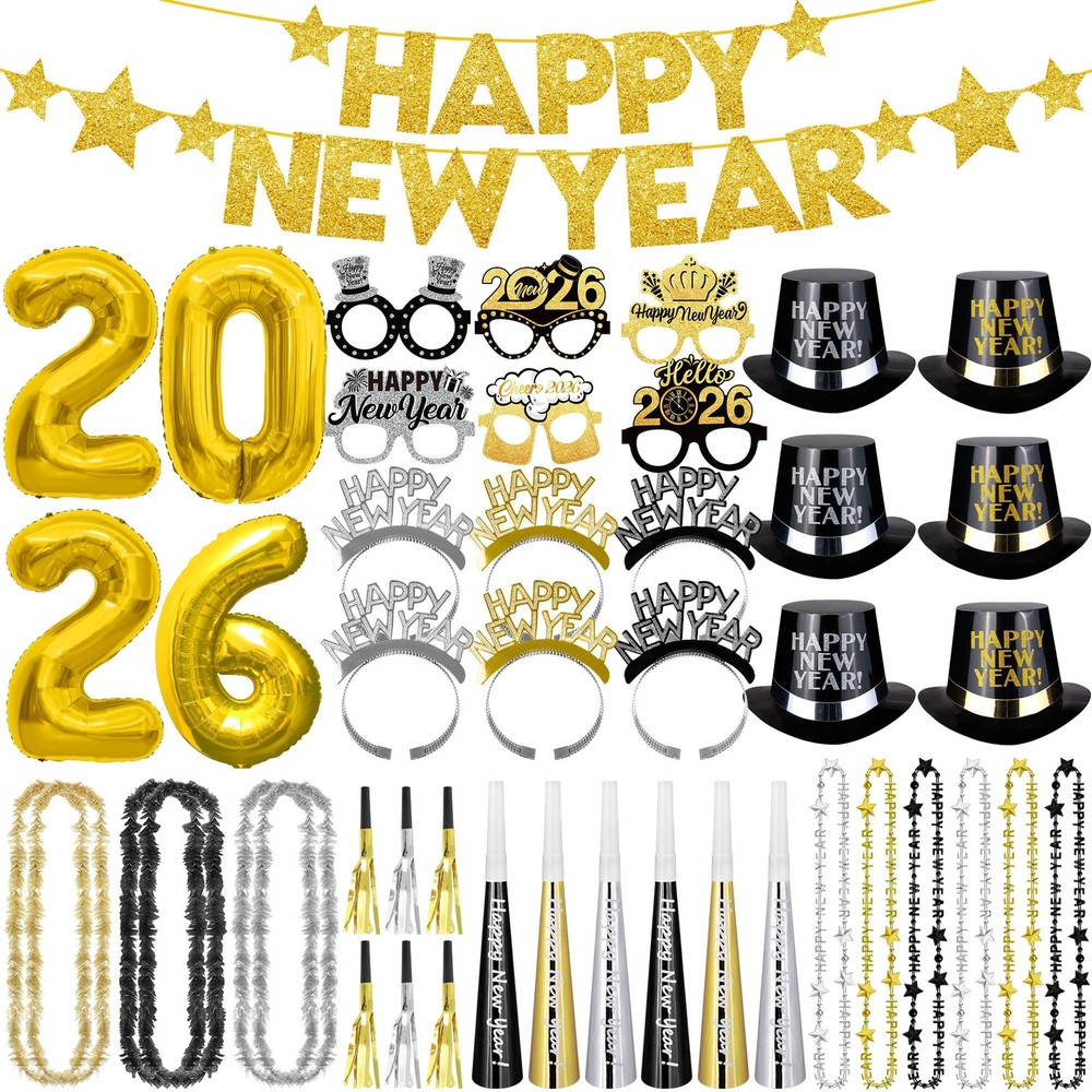 New Years Eve Party Supplies 2026, New Years Decorations, Party Favors Includ...-image