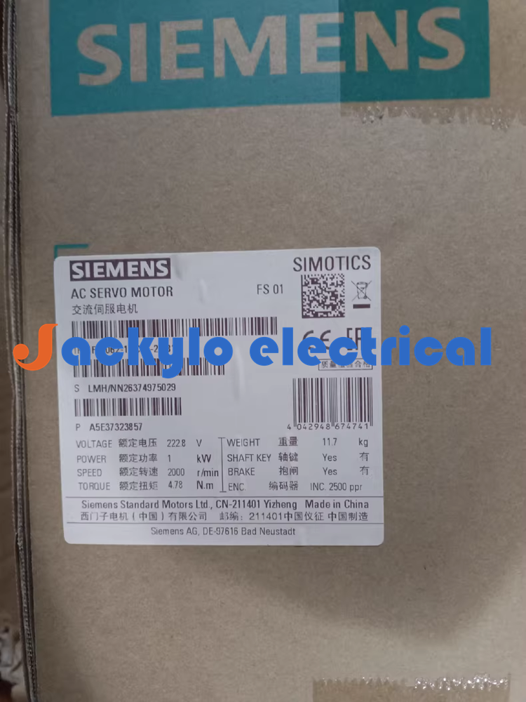 NEW IN BOX SIEMENS 1FL6062-1AC61-2AB1 1FL6062-1AC61-2AB1 U3 12 months warranty！