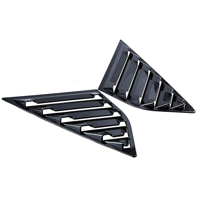 2x Carbon Fiber Window Louver Shutter Quarter For Ford Focus 2012-2018 Hatchback
