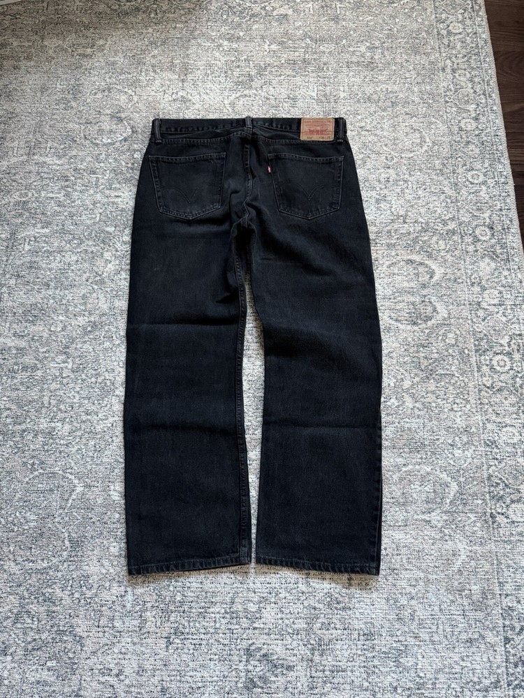 Crazy Vintage Levi's 505 Baggy Denim Jeans Black Y2K 36x29