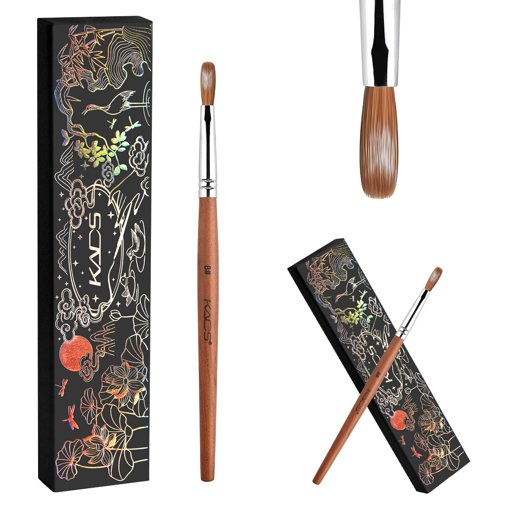 KADS Acrylic Nail Brush Kolinsky for Acrylic Powder Nail Art Pen Professional